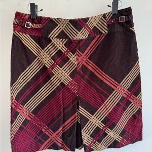 LOFT Brown and Tan Plaid Skirt woman’s sz